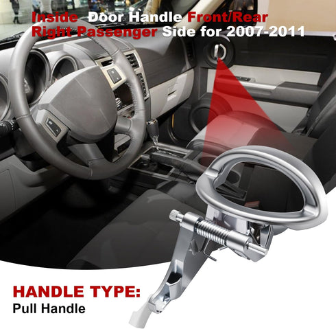 FAERSI 81633 Interior Door Handle Front/Rear Right Passenger Side Replacements for Dodge Nitro 2007 2008 2009 2010 2011 Door Handle,Chrome...
