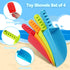 Beach Shovel Toys for Kids: Heavy Duty Plastic Sand Shovels Tools for Toddlers - 4 Pack Outdoor Digging Sandbox Toys Sets...