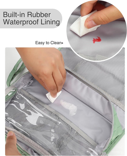 Relavel Travel Hanging Toiletry Bag for Men Women Travel Kit Shaving Bag Waterproof Large Makeup Bag Wash Bag Makeup Organizer Cosmetic Case for B...