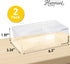 Hammont Clear Acrylic Box with Hinged Lid – Small Plastic Organizer for Office, Desk, Makeup, Crafts, Cotton Balls, Jewelry & More | 6.5"x3.5"x2" ...