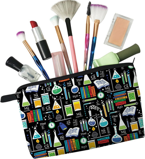 Women Travel Bag Chemistry Pattern Printed Cosmetic Bag Makeup Bag Small Pouch Gift for Women hz7093...