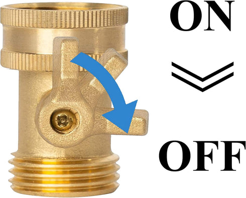 Xiny Tool Brass Garden Hose Shut Off Valve, Heavy Duty 3/4 Inch Solid Brass Garden Hose Shut Off Valve with 4 Extra Rubber Washers (4)...