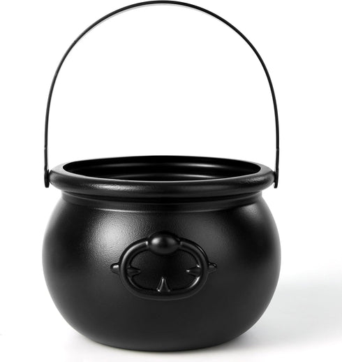 JOYIN Halloween Large Black Cauldron 7.5'', Halloween Witch Cauldron Pot, Candy Kettle, Pot and Bucket, Candy Cauldrons Holder for St. Patricks Pa...
