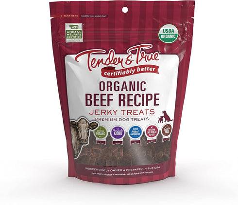 Tender & True Pet Nutrition Organic Beef Jerky Treats (71005)...