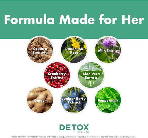 Detox for Her 30 Day Detox Cleanse Formula That Supports Healthy Digestion Function, Promotes Detoxification, & Balances from Within*...