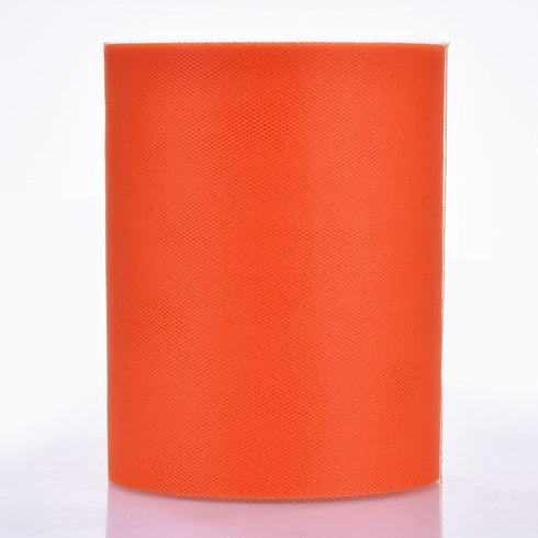 Tulle Rolls 6” by 100 Yards (300 feet) Tulle Roll Spool Fabric for DIY Tutu Skirts Wedding Baby Shower Crafts Decorations Party Supplies(New-Orang...