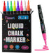 Extra Fine Tip Chalk Markers (8 Pack 1mm Point), Liquid Chalk Pens - Dry Erase Marker Pens for Blackboard, Chalkboards, Windows, Glass, Bistro, Ca...