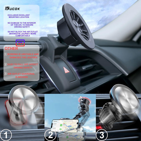 Subaru Forester Phone Mount for MagSafe, Exclusive Fit for Subaru Forester 2019-2025, Fit for MagSafe iPhone 15/14/13/12/Mini Series, Super-Strong...