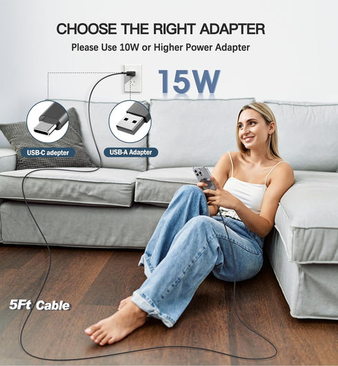 Magnetic Wireless Charger iPhone 15W Fast Apple Mag Safe Charger for iPhone 15/14/13/12 Series 2 Pack 5ft Cable Wireless Charging Pad for AirPods ...