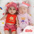 Full Silicone Doll Clothes Outfits for 17.7"- 18.5", Reborn Baby Doll Qute Suit Accesories Set - Newborn Girl Boy Baby Clothing Gifts Set - RedEle...