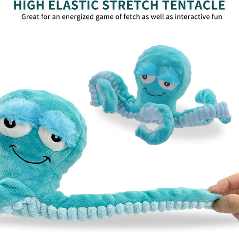 Octopus Dog toys-Large Squeaky Dog Toys- Tug of War Dog Toys Interactive Plush Dog Toys for Small, Medium Puppies- Training Aid, Boredom Reducer...