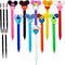 10pcs Mouse Head Character Ears Pens Set, Retr ctable Ballpoint Pen, Multi Color Jumbo Autograph Princess Pencil Signature Office Desk Stationary ...