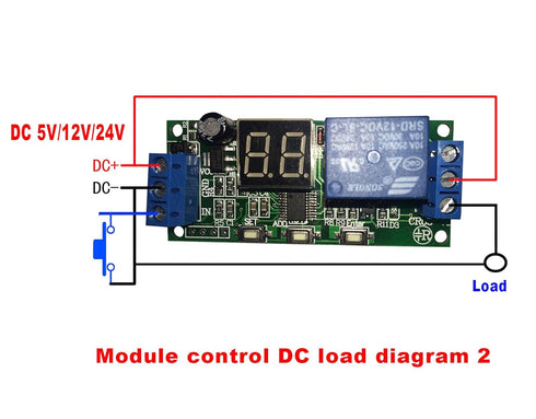 DC 5V 12V 24V Digital LED Display Infinite Cycle Delay Timer Switch ON/Off Relay Module (DC 5V)......