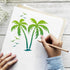 Palm Trees Stencils Template Reusable Beach Stencils for Painting on Wood Craft Canvas Walls Decorations DIY Projects Nature Summer Theme Stencils...