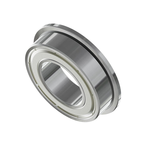 F63800ZZ Flange Ball Bearing 10×19×7mm Double Metal Shielded Flanged Bearing Chrome Steel ABEC-1(P0) Z2 Deep Groove Ball Bearing for Industrial Ma...
