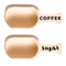 Perfect Stix 4.25'' Mini Wood Scoop,Coffee,Sugar Black Print .4ct....