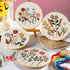 Embroidery Kit for Adults, 4 Sets Cross Stitch Kits for Beginners with Stamped Flower Pattern, Starter Kits for Hand Craft Lover with Bamboo Hoop,...