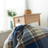 Jiuhong Cotton Linen Throw Pillow Covers Farmhouse Decor Checkers Plaids Square Cushion Case Home Decorative for Sofa Bedroom Car, 2 Pack (Navy, 1...