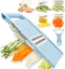 5 in 1 Mandoline Slicer for Kitchen, Vegetable Slicer Multi Blade Potato Chip, Veggie shredder, Vegetable Cutter, Julienne Shredder and peeler For...
