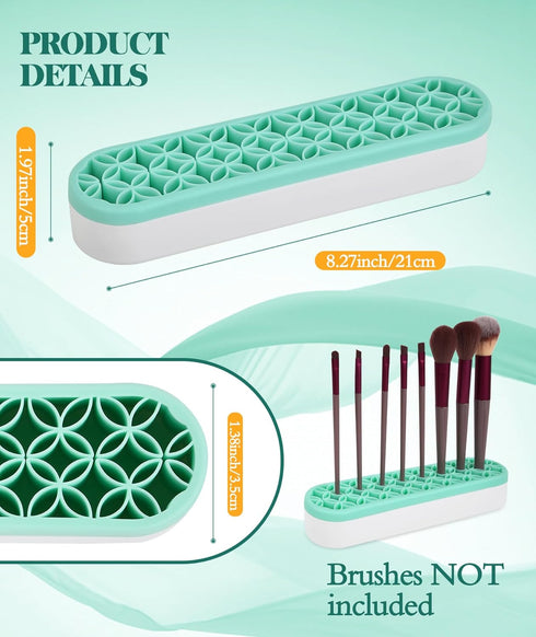 Silicone Makeup Brush Holder, Desktop Cosmetic Storage Box Organizer for Brush, Eyeliners, Cosmetic Tools, Pen, Pencil, Art Supplies, Painting Bru...