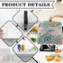 UNICEU Boho Floral Dragonfly Kitchen Aid Mixer Protective Dust Cover- Stand Mixer Blender Cover Kitchen Appliance Dust Cover with Pocket Decor Acc...