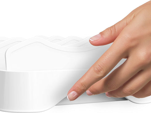 Simple Houseware Food Container Lid Organizer, Adjustable Dividers Lids Storage, 10''x8'', White...