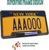 Police Thin Blue Line License Plate Frame-American Flag Patriotic Car Tag Holder, USA Black Aluminum Bracket with Screw, Cap Covers, Decal, Novelt...