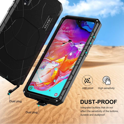 Feitenn Galaxy A70 Case, Samsung A70 Case Heavy Duty, Gorilla Glass Armor Aluminum Alloy Metal Cover Bumper Water Resistant Military Shockproof Ha...