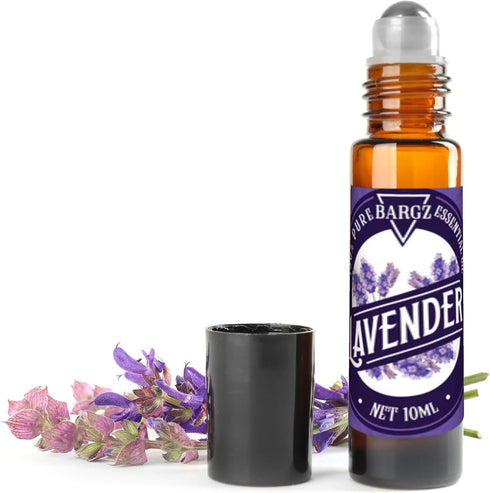 Bargz Lavender Oil 10ml(0.33oz) Roll on Bottle - Premium Lavender Oil Essential Oil for Skin and Diffuser Aromatherapy - Pure, Organic Scent for R...