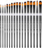 Paint Brushes Set for Acrylic Painting, 16 pcs Nylon Hair Paint Brushes for Oil Watercolor Face Body Rock Painting Artist, Art Painting Brush Kits...