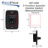 RecPro RV Speaker Switch 3-Position Control Panel | Labeled Twist Knob | Play Audio from Inside, Outside, or Both | Interior/Exterior Music and So...