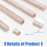 Balsa Wood Sticks 1/8 x 1/8 x 12 Inch Hardwood Square Dowels Unfinished Wooden Strips for DIY Molding Crafts Projects Making (150 Pieces)...