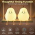 Cute Night Light Rechargeable with 7 Color Changing and Timer, Kids Pear Night Light for Toddler Baby Christmas Gifts, Touch Portable LED Silicone...
