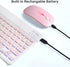 Bluetooth Keyboard and Mouse Combo for iPad - Rechargeable Wireless Keyboard & Mouse with 7-Color Backlit Compatible with iPad 9th/8th Gen, iPad P...