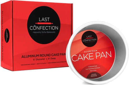 Last Confection 6" x 4" Aluminum Round Cake Pan - Professional Bakeware...