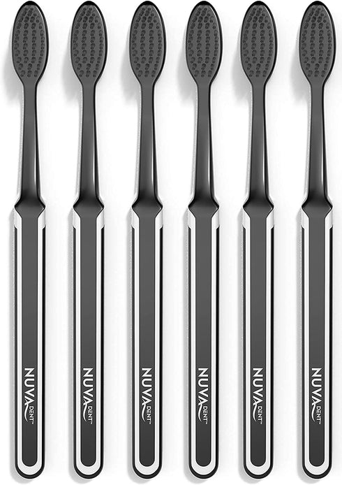 Charcoal Toothbrushes - Charcoal Toothbrush Soft, Activated Charcoal Toothbrush Super Soft, Toothbrush Charcoal, Teeth Whitening Charcoal Tooth Br...
