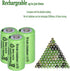 10 Packs 2/3AA Size Rechargeable Batteries 600mah 1.2V Ni-MH for Flame Solar Lights,Fairy Lights,Solar Yard Lights,Solar Lights(They are not AA St...
