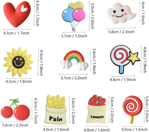 10 Pieces Love Food Fridge Magnets Refrigerator Magnets Rainbows and Love Whiteboard Magnetic Stickers for Home Decoration (Love Food Fridge Magne...