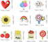 10 Pieces Love Food Fridge Magnets Refrigerator Magnets Rainbows and Love Whiteboard Magnetic Stickers for Home Decoration (Love Food Fridge Magne...