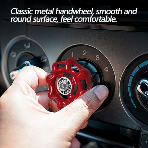 Car Knob Decor,Metal Handwheel Car InteriorCar Center Console Button Valve Decoration, Can be Used for Shift Knob Cover, Air Conditioning Radio Vo...