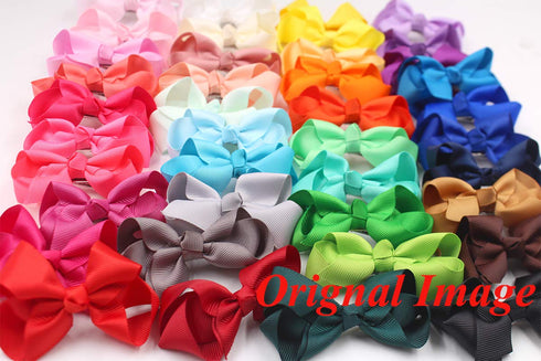 CÉLLOT 40 Pieces 3 Inch Hair Bows for Girls Clips Grosgrain Ribbon Boutique Hair Bow Alligator Clips For Girls Teens Toddlers Kids...
