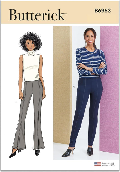 Butterick Misses' Close Fitting Pants Sewing Pattern Kit, Design Code B6963, Sizes 12-14-16-18-20...