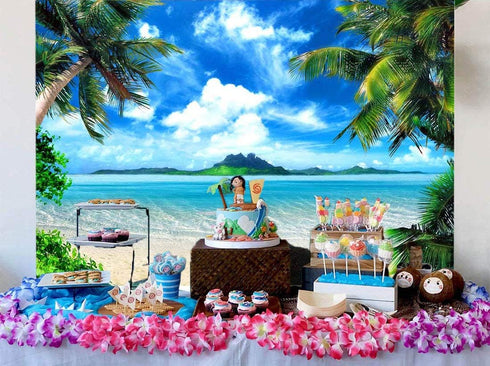 Art Studio Beach Photography Backdrops Ocean Photo Booth Wedding Party Decoration Background Studio Props Vinyl 7x5ft...