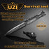 UZI Tactical Pen with CuffKey in The Cap, Refillable Ultra Durable Aircraft Aluminum (UZI-TACPEN6-GM) Ballpoint Pen Writing Tactical Pen Survivor ...