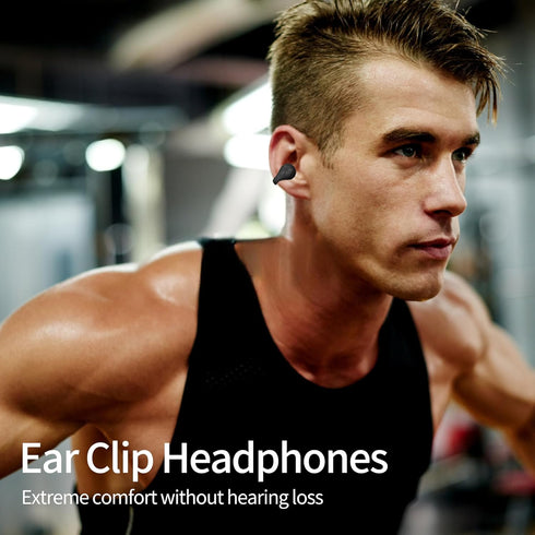 Open Ear Headphones 5.3 with Charging Case?Earring Wireless Earbuds Bluetooth Compatible with iPhone/Samsung Phone for Sport, Ear Clip Headphones ...