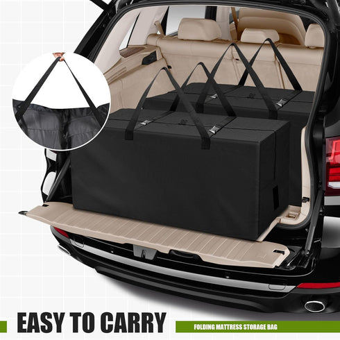 Folding Mattress Bag Waterproof 60"x27"x13" Fits up to 4 Queen Mattress Heavy Duty Durable Mattress Carry Case for Tri-Fold Guest Bed Mattress Mat...