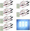 YM E-Bright 6-Pack Cool White 5730 9SMD Led Panel Dome Light Auto Car Reading Interior Light DC 12V With T10 / BA9S / Festoon Adapters...