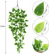 Whonline Fake Plants Hanging 4pcs Artificial Vines Fake Pothos 3.6FT for Living Room Indoor Outdoor Decor (No Baskets)...