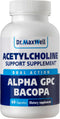 Acetylcholine, Alpha GPC Choline 600mg + Bacopa, Better Than Each Alone. More Reliable Acetylcholine (Supports Memory & Learning) Supplement, 60 C...