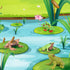 Wildlife Animal Frog Model Playsets 4 PCS Red Eye Tree Frog Triangular Leaf Frog Figures Figurine Family Party Favors Supplies Cake Toppers Set To...